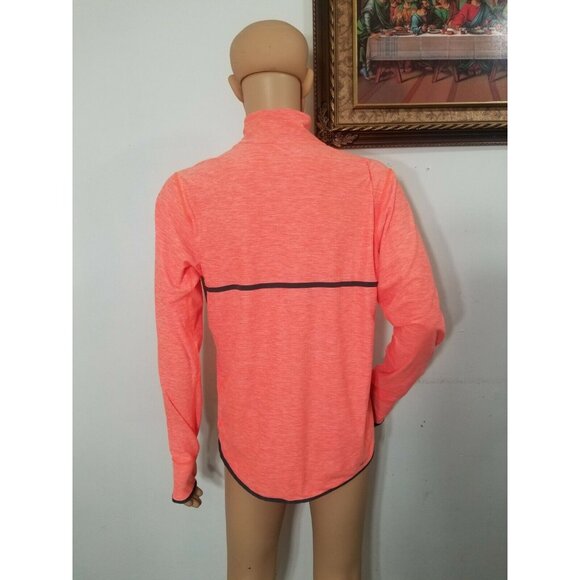 New Balance Mens Size L Dry 1/4 Zip Lightweight orange Long Sleeve Running - Picture 3 of 8
